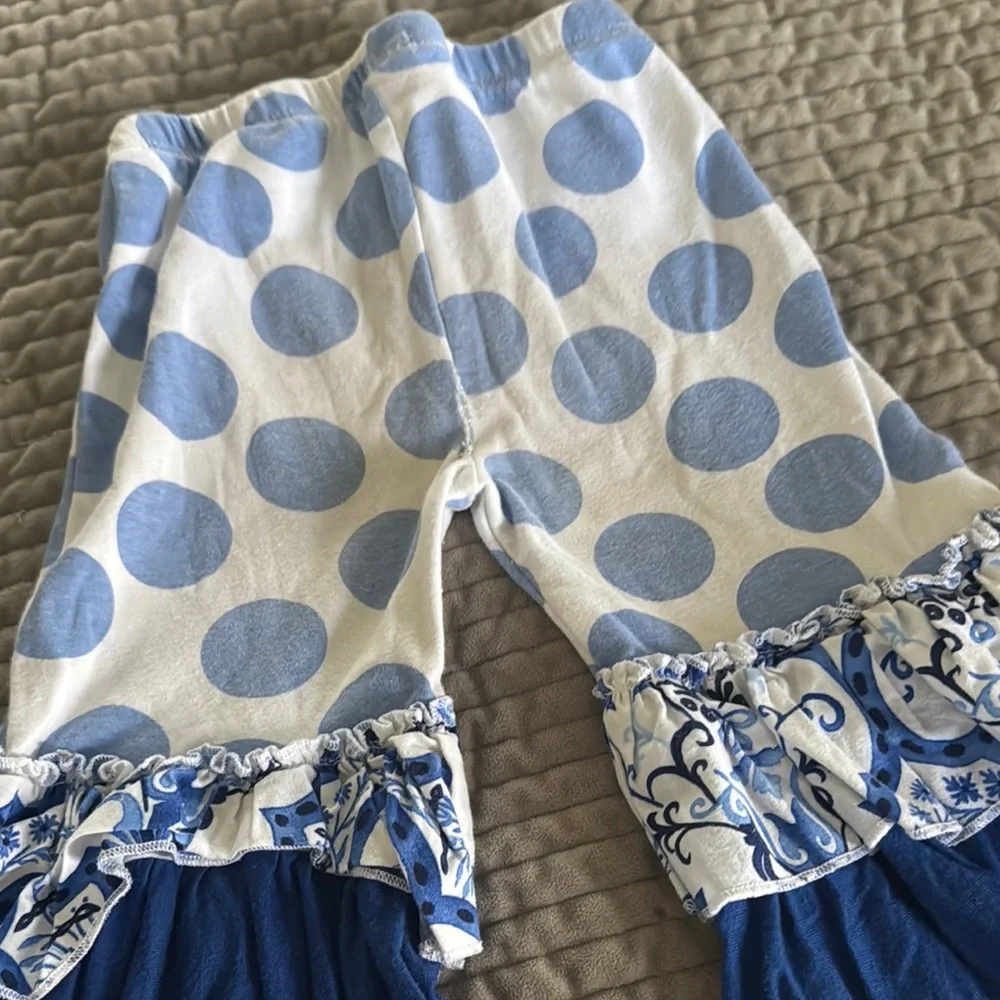 Blue and White Polka Dot Outfit - Picture 8 of 9